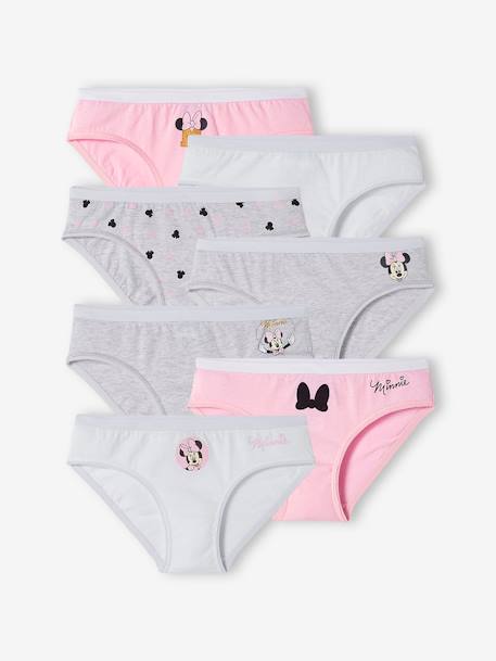 7er-Pack Mädchen Slips Disney MINNIE MAUS rosa/weiß/grau meliert 1