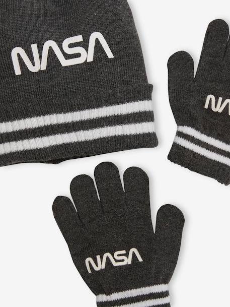 Kinder-Set NASA: Mütze & Handschuhe anthrazit 2