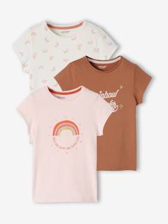 3er-Pack Mädchen T-Shirts, Glanzdetails BASIC Oeko-Tex -  - [numero-image]