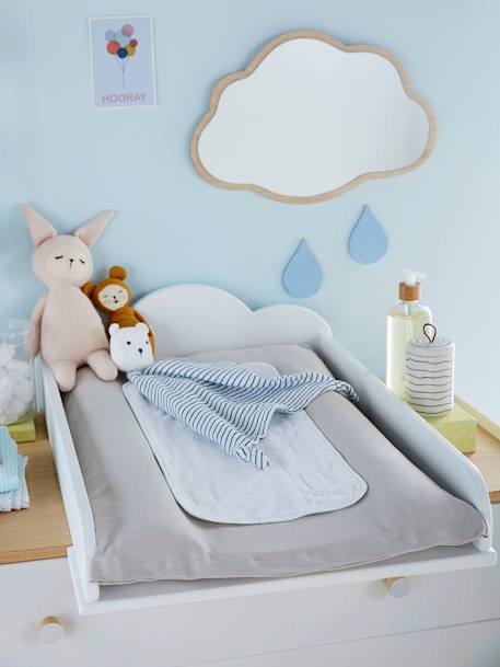 Babyzimmer Wickelaufsatz für Kommoden WOLKE - weiß - 3