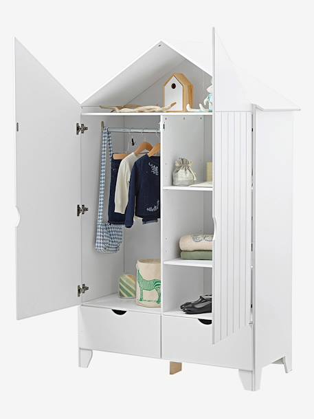 Kinderzimmer Kleiderschrank HOLIDAYS weiß 5