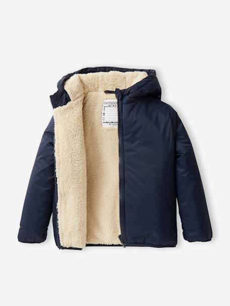 Jungen 3-in-1-Jacke mit Recycling-Polyester braun+dunkelblau/braun+elektrisch blau+graublau+khaki 46