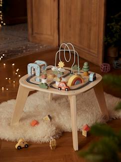 Spielzeug-Baby-Tasten & Greifen-Baby Activity-Tisch mit Autos, Holz FSC®