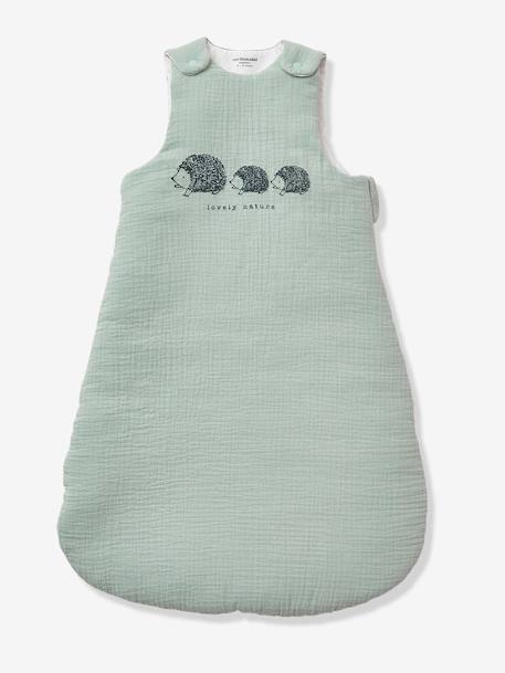 Bio-Kollektion: Ärmelloser Baby Schlafsack LOVELY NATURE - grün - 1