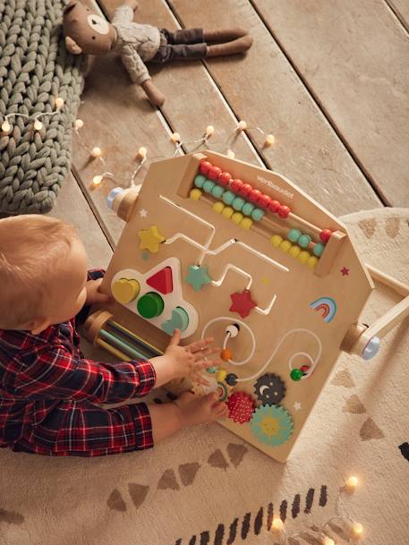 Kinder Activity-Board, Holz FSC® 100 mehrfarbig/regenbogen+MIX mehrfarbig/kirschen 3