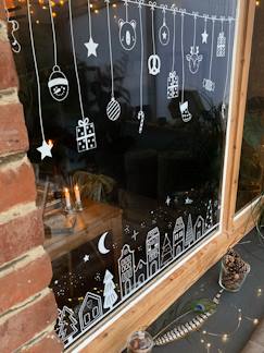 Dekoration & Bettwäsche-Kinderzimmer Fenstersticker mit Weihnachtsmotiv