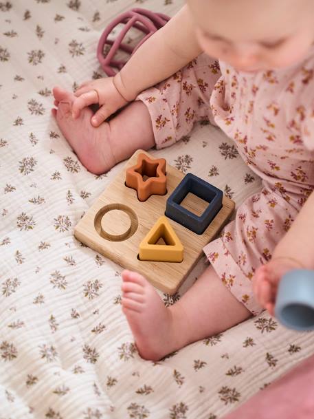 Baby Spieldecke/ Laufstalleinlage LANDHAUS, wendbar - wollweiß/mehrfarbig - 4