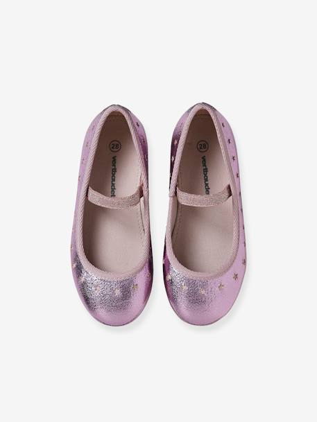 Mädchen Ballerinas, Gummizug - gold+rosa - 9