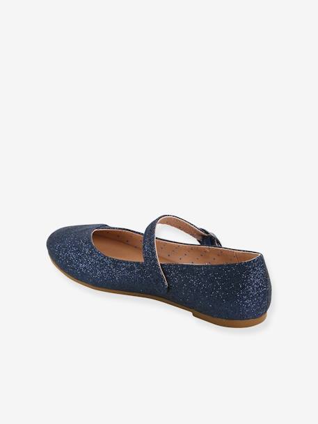 Mädchen Ballerinas blau+silber 5