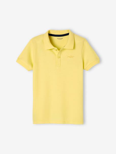 Jungen Poloshirt, kurze Ärmel Oeko-Tex blau+grau meliert+graugrün+hellblau+hellgelb+marine+rot+weiß 15