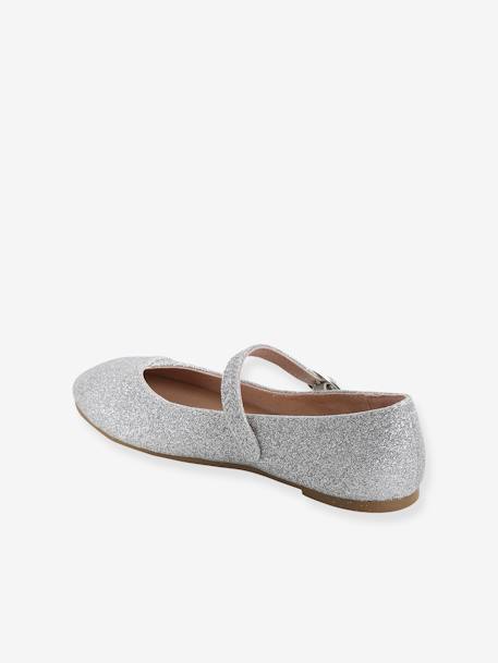 Mädchen Ballerinas - blau+silber - 11