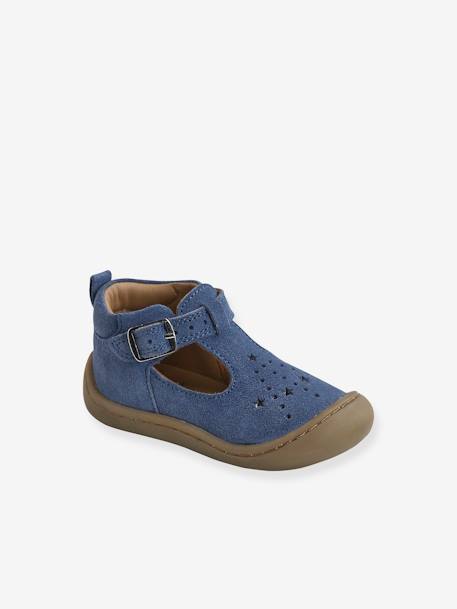 Baby Krabbelschuhe - blau - 1