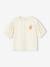 Mädchen T-Shirt mit kurzen Ballonärmeln - wollweiß+zartrosa - 3