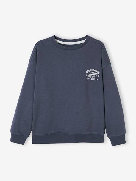 Jungen Sweatshirt BASIC Oeko-Tex - dunkelblau+gelb+grün+pekannuss - 1