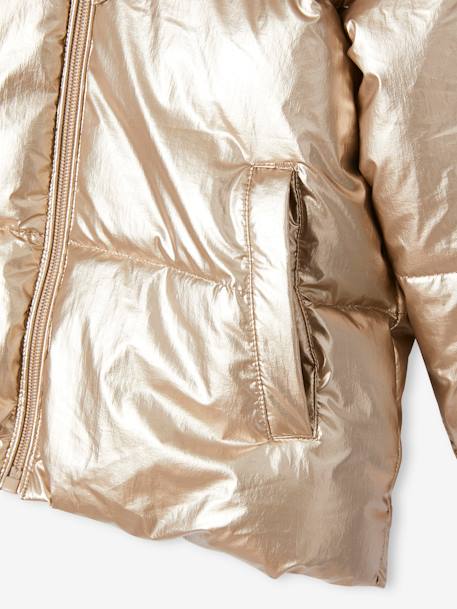 Mädchen Light-Steppjacke in Metallic-Optik mit Recyclingmaterial - gold - 6