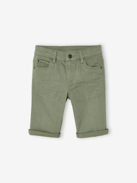 Jungen Shorts Oeko-Tex beige+blau gestreift+graublau+grün+hellgelb+koralle+nachtblau+olivgrün 48