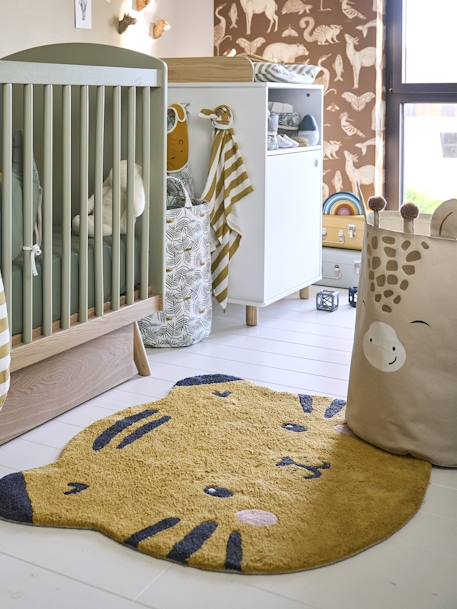 Kinderzimmer Tiger-Teppich PANDAFREUNDE senfgelb 2