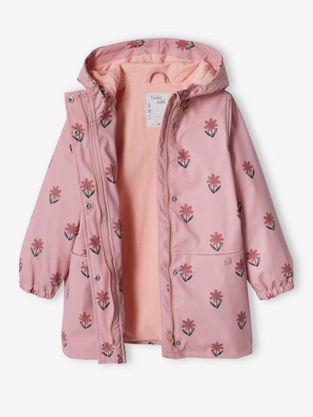 Mädchen Regenjacke, Blumen gelb bedruckt+rosa bedruckt+rosa bedruckt kirschen+salbeigrün 11