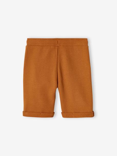 Jungen Bermudas, Sweatware BASIC Oeko-Tex, Bundweite verstellbar braun+dunkelblau+petrol 7