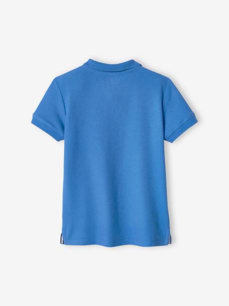 Jungen Poloshirt, kurze Ärmel Oeko-Tex blau+grau meliert+graugrün+hellblau+hellgelb+marine+rot+weiß 2