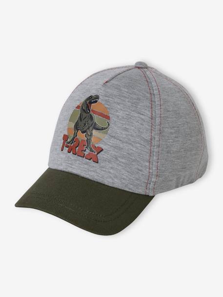 Jungen Cap mit Dino - grau meliert - 1