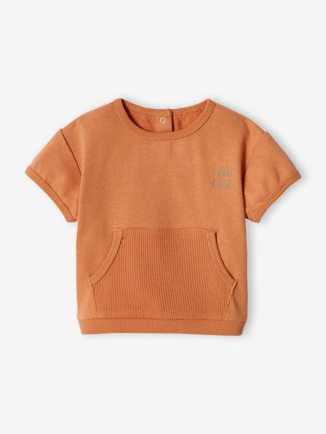 Baby Sweatshirt mit kurzen Ärmeln rostbraun 3