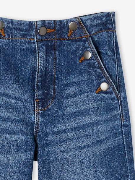 Weite Mädchen Jeans mit Zierknöpfen blue stone 9