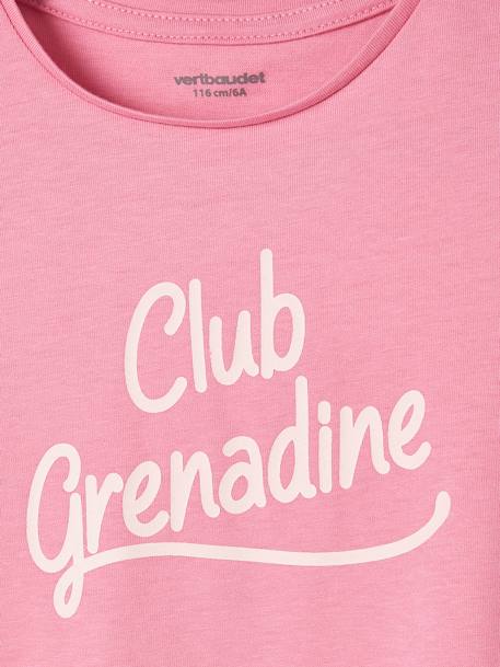Mädchen T-Shirt, Message-Print BASIC Oeko-Tex - bonbon rosa+erdbeer+koralle+marine+rot+tannengrün+vanille - 3