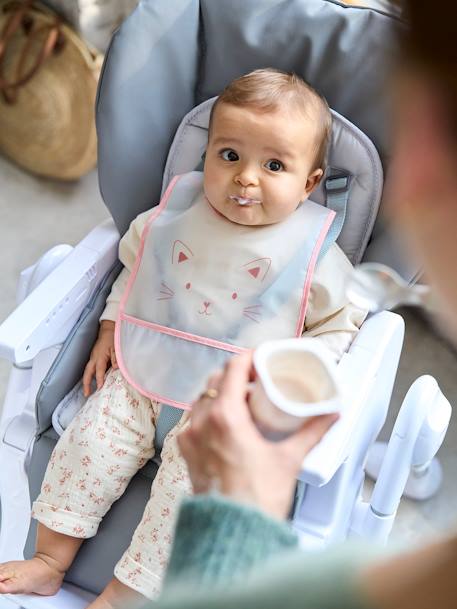 3er-Pack Baby Lätzchen mit Auffangschale farblich sortiert+pfirsich 11