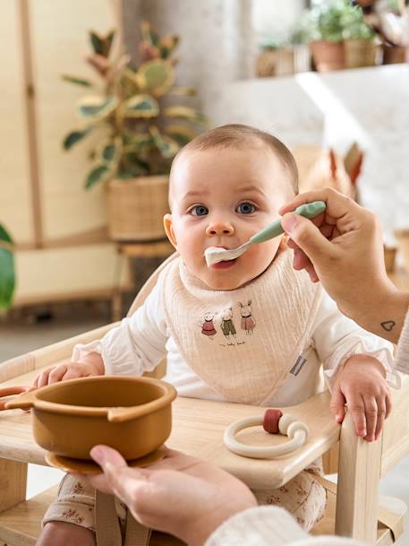 3er-Pack Baby Lätzchen/Halstücher - rosa mäuse landhaus - 6