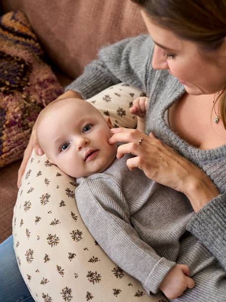 Ersatzbezug für Stillkissen beige bedruckt/hygge+mehrfarbig geblümt 8