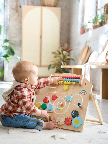 Kinder Activity-Board, Holz FSC® MIX beige+mehrfarbig 5