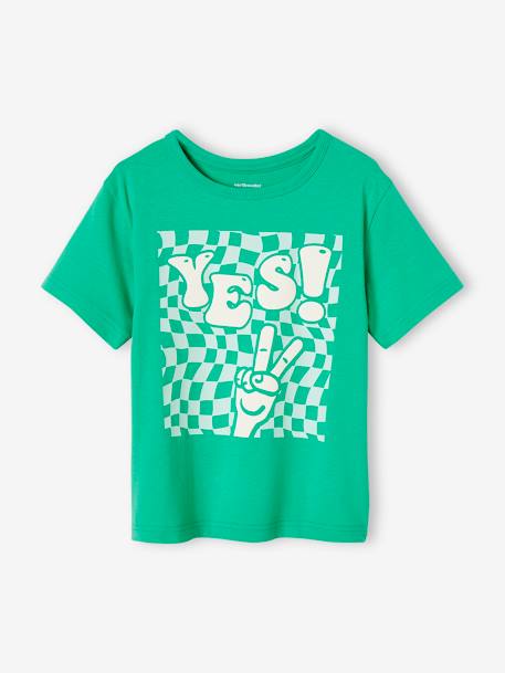 Jungen T-Shirt grün/yes+hellblau+hellgrau 2