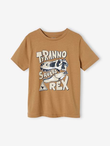 Jungen T-Shirt, Dinosaurier beige+nachtblau 1