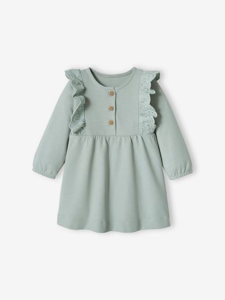 Mädchen Baby Kleid graublau 3