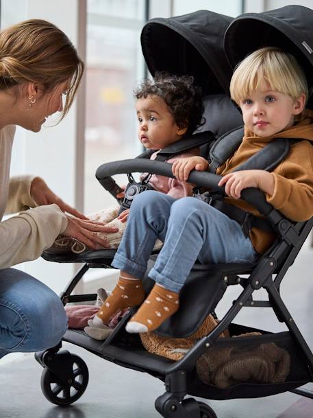 Geschwister-Kinderwagen SPICA schwarz 2