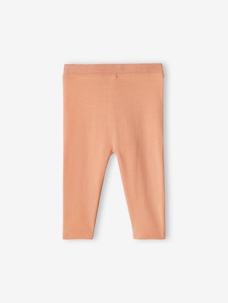 Mädchen Baby Leggings, Glitzer-Bund pfirsich 2