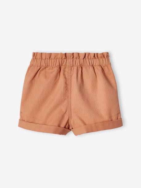 Mädchen Baby Shorts, Dehnbund Oeko-Tex aquamarin+hellrosa+ziegel 18