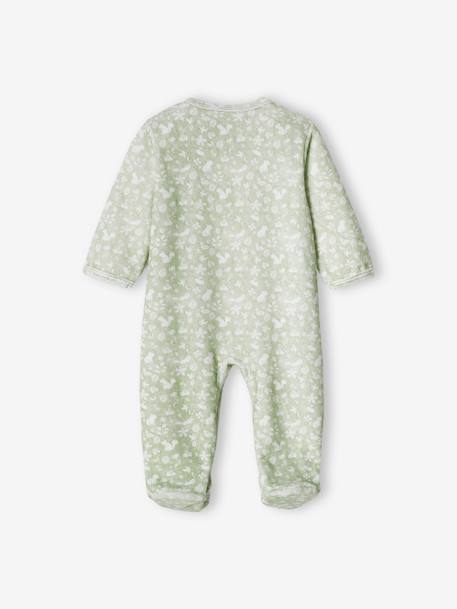 Baby Samt-Strampler, Hase Oeko-Tex - aqua - 2