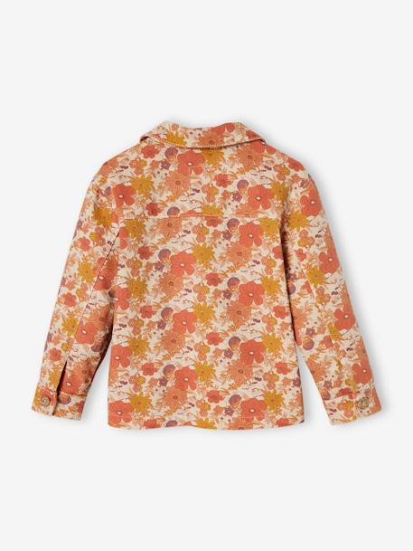 Mädchen Jacke mit Blumenmuster - rosa - 2