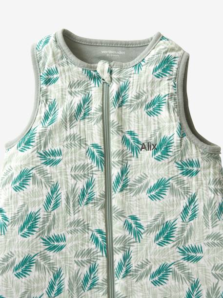 Ärmelloser Baby Sommerschlafsack TROPICAL personalisierbar Oeko Tex - grün - 3