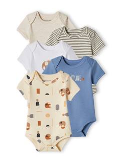 Babymode-5er-Pack Baby Schlupfbodys mit Elefanten Oeko-Tex