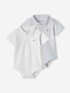 Babymode-2er-Pack Baby Bodys für Neugeborene, Polokragen Oeko-Tex