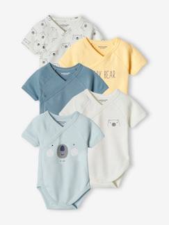 Babymode-5er-Pack Baby Bodys, Öffnung vorn