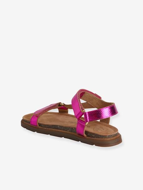 Mädchen Klett-Sandalen - dunkelrosa+violett - 4