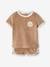 Baby-Set aus Frottee: T-Shirt & Shorts graubeige 3