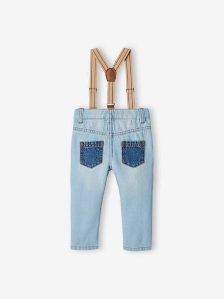 Baby Jeans mit Hosenträgern - bleached - 5