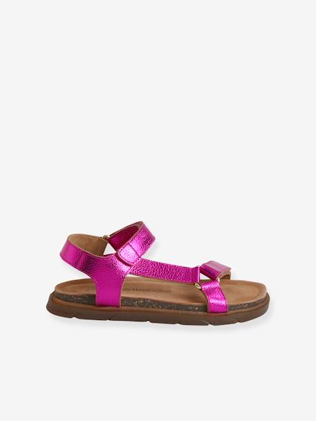 Mädchen Klett-Sandalen dunkelrosa+violett 3