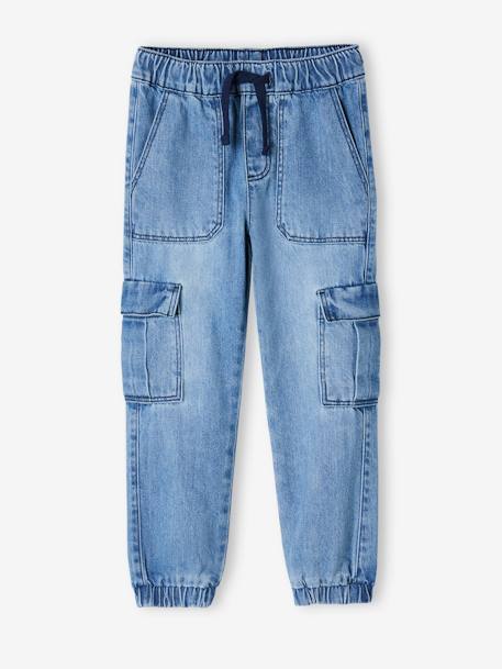 Jungen Cargo-Jeans mit Dehnbund Oeko-Tex blue stone+double stone 21