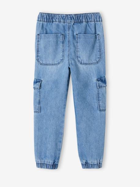 Jungen Cargo-Jeans mit Dehnbund Oeko-Tex, Bundweite verstellbar blue stone+double stone 20